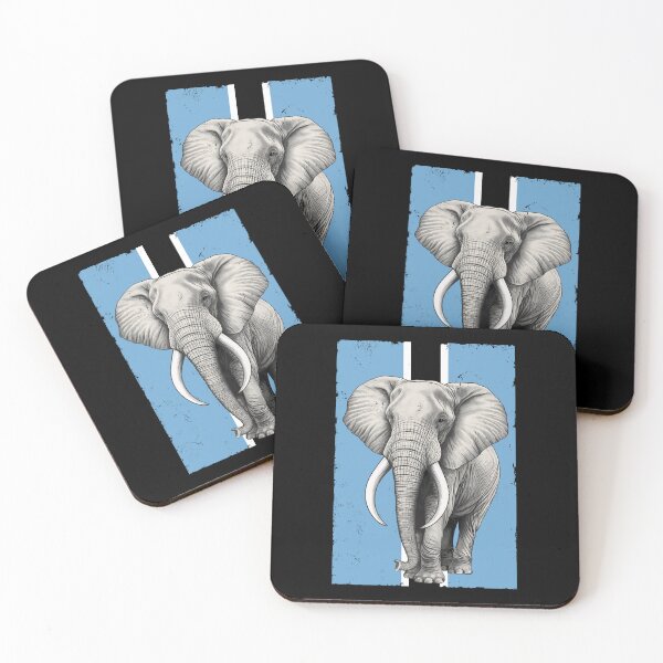 Item preview, Elephant Flag of Botswana designed and sold by NicGrayGraphic.