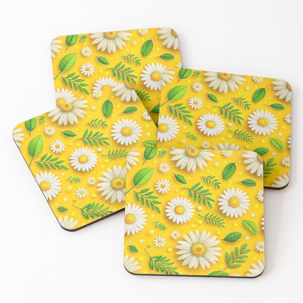 Item preview, Bright Daisy Flowers & Green Leaves Pattern | Cheerful Yellow Floral Botanical Design designed and sold by Arts121.