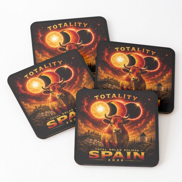 Item preview, Spain Total Solar Eclipse 2026 - Spanish Bull Eclipse Phases Art designed and sold by DreamPup.