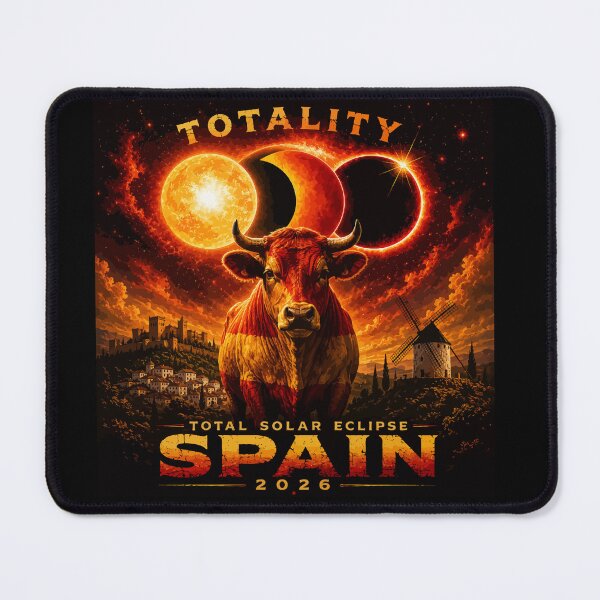 Item preview, Spain Total Solar Eclipse 2026 - Spanish Bull Eclipse Phases Art designed and sold by DreamPup.