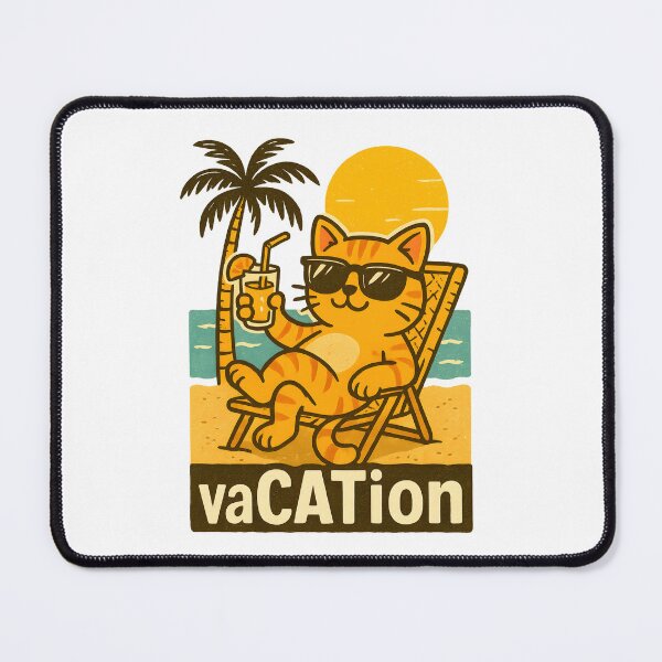Item preview, vaCATion – Funny Beach Cat Vacation Shirt for Cat Lovers designed and sold by SVALANART.