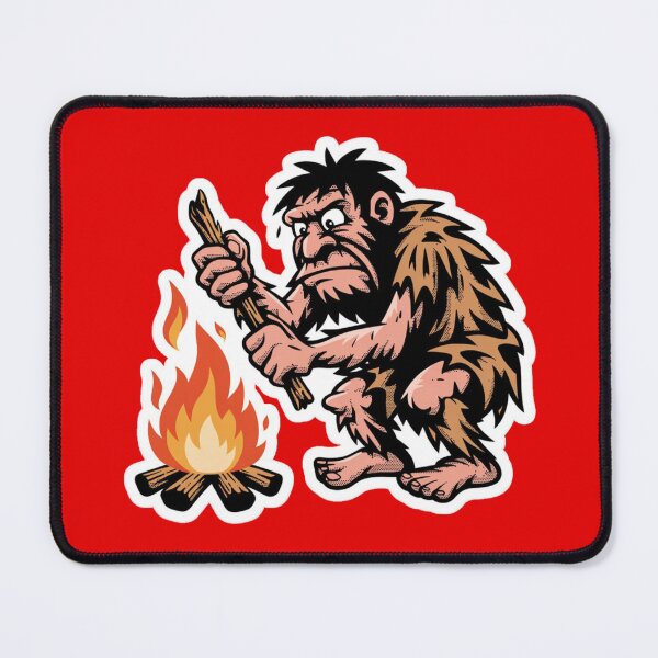 Item preview, A prehistoric caveman trying to light a fire  designed and sold by 123ks.