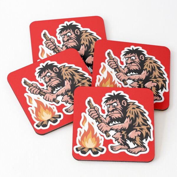 Item preview, A prehistoric caveman trying to light a fire  designed and sold by 123ks.