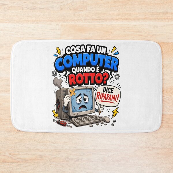 Item preview, Funny Broken Computer – Repair Me Cartoon Joke designed and sold by RipantinaFantasy .
