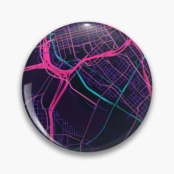 Item preview, Dallas Neon Street Map Poster, Purple Blue Texas Wall Art designed and sold by LASTIQUE-dd.