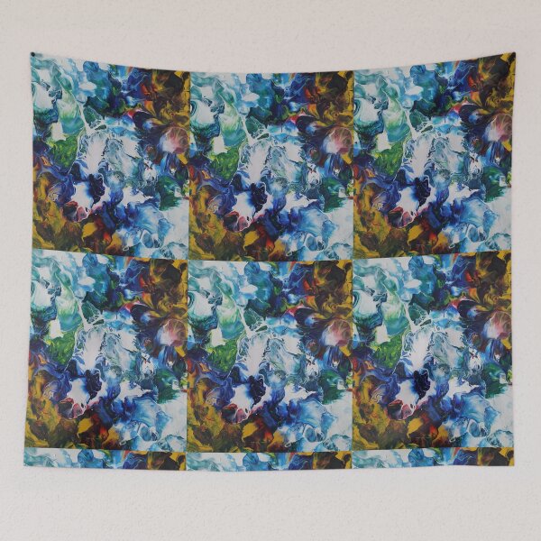 Item preview, Vibrant Ocean Wave Abstract Fluid Art Acrylic Pour designed and sold by MyArtYourProducts.