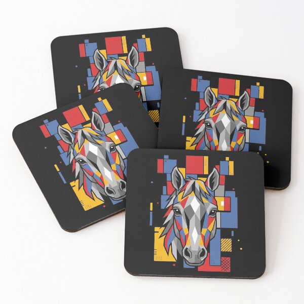 Item preview, Funny Horse Colorful Blocks Geometric Art Boys Girls Kids designed and sold by FurryHavenPH.