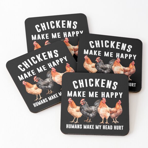 Item preview, CHICKENS MAKE ME HAPPY HUMANS MAKE MY HEAD HURT, Hilarious Chicken Adorable Gift for Fellow Chicken Enthusiasts designed and sold by aponwao.