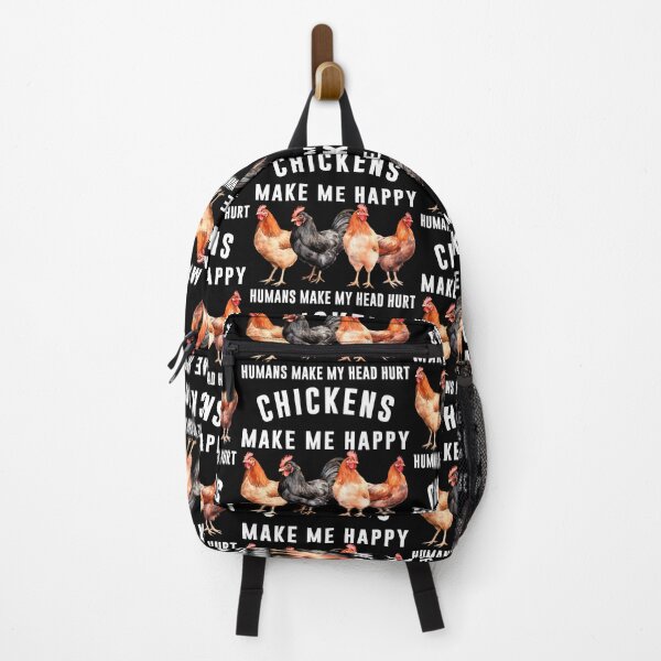 Item preview, CHICKENS MAKE ME HAPPY HUMANS MAKE MY HEAD HURT, Hilarious Chicken Adorable Gift for Fellow Chicken Enthusiasts designed and sold by aponwao.