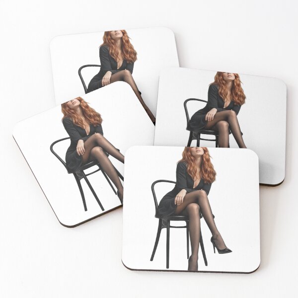 Item preview, Redhead woman sitting on a vintage wooden chair as cut out PNG designed and sold by Creative88Art.