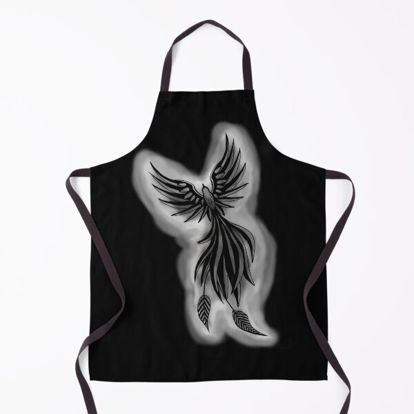 Item preview, Dark Ash Phoenix - Smoky Grey Firebird Tattoo Art designed and sold by URSM.