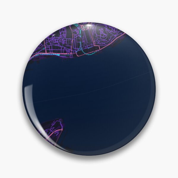 Item preview, Lisbon Neon Street Map Poster, Purple Blue Portugal Wall Art designed and sold by LASTIQUE-dd.