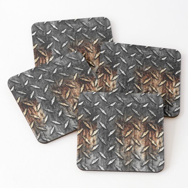 Item preview, Corroded Industrial Diamond Plate Art designed and sold by Piotrek0001.