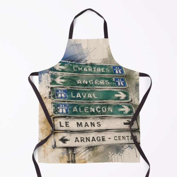 Item preview, Le Mans Road Signs - Watercolor designed and sold by Velocity Vignettes.