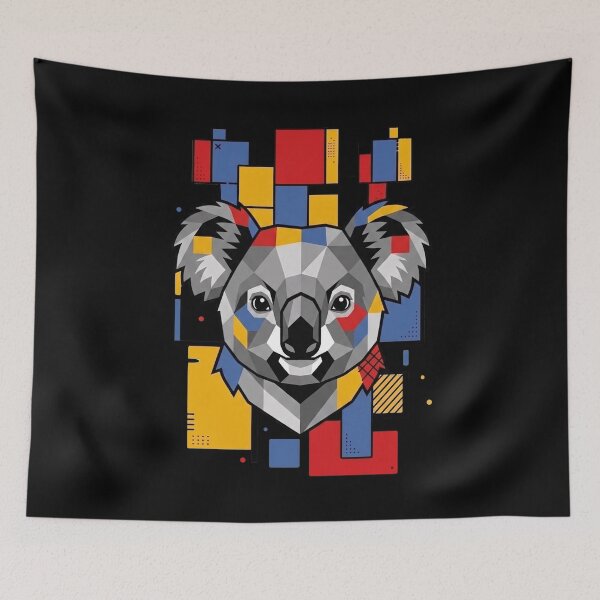 Item preview, Funny Koala Colorful Blocks Geometric Art Boys Girls Kids designed and sold by FurryHavenPH.