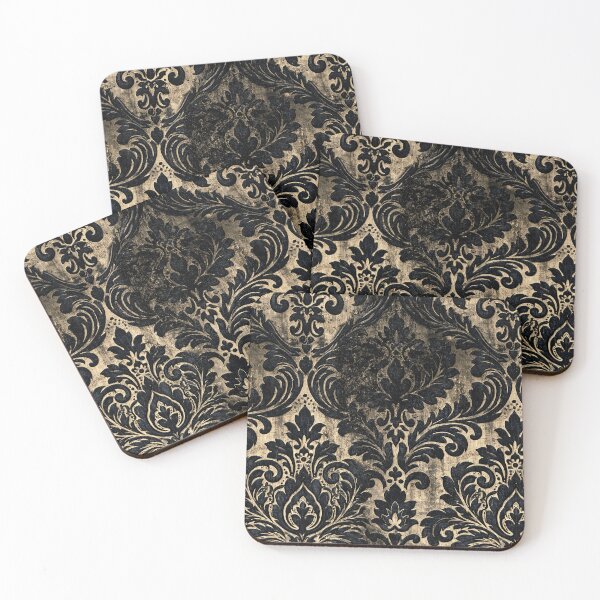 Item preview, Midnight Damask on Distressed Charcoal designed and sold by Piotrek0001.