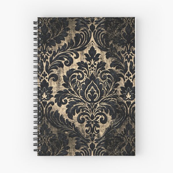 Item preview, Midnight Damask on Distressed Charcoal designed and sold by Piotrek0001.