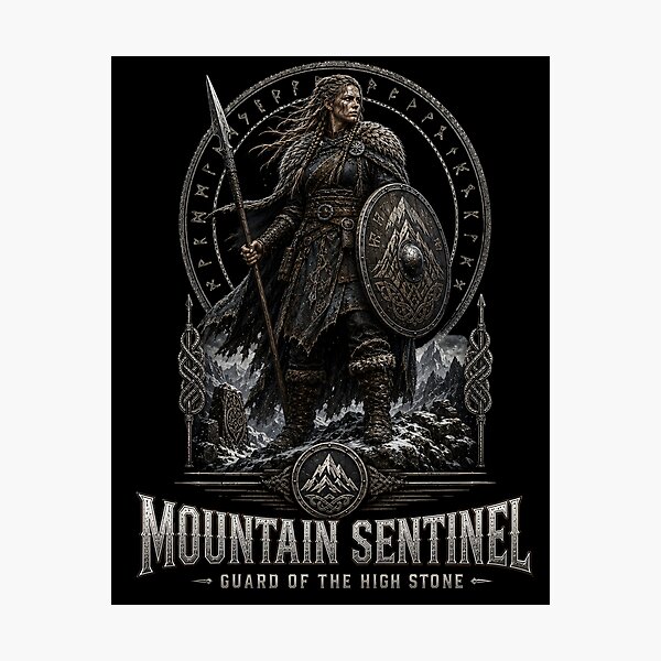 Item preview, Mountain Sentinel — Guardian of the Northern Pass | Norse Viking Warrior designed and sold by R3X .