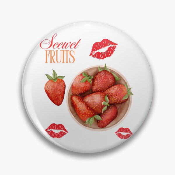 Item preview, ​Sweet Fruits Kiss: Passionate Strawberry and Lips Aesthetic designed and sold by OlgaLuna_Designs.
