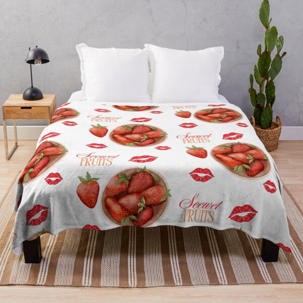 Item preview, Sweet Fruits Kiss: Passionate Strawberry and Lips Aesthetic designed and sold by OlgaLuna_design.