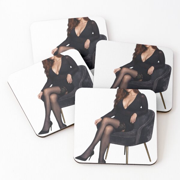 Item preview, Elegant woman sitting on a black velvet armchair as PNG cutout designed and sold by Creative88Art.