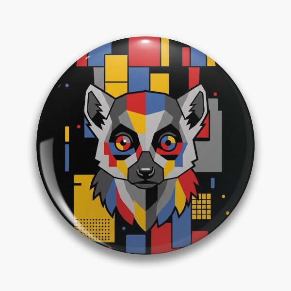 Item preview, Funny Lemur Colorful Blocks Geometric Art Boys Girls Kids designed and sold by FurryHavenPH.