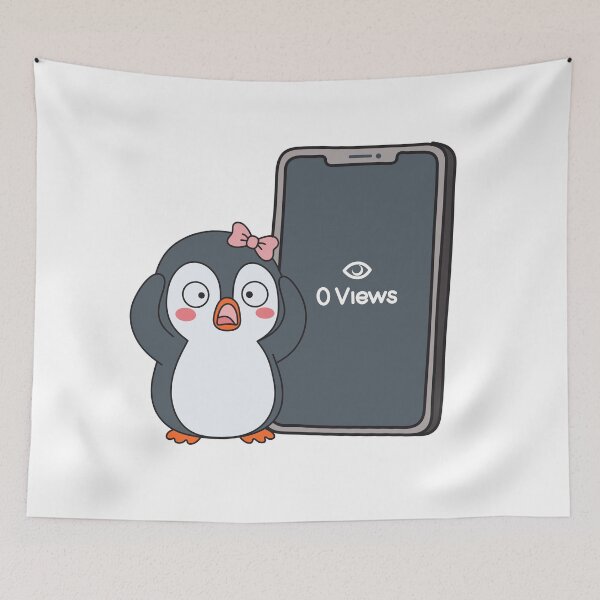 Item preview, Nori Penguin - 0 Views Social Media Panic Sticker designed and sold by Chonkibao.