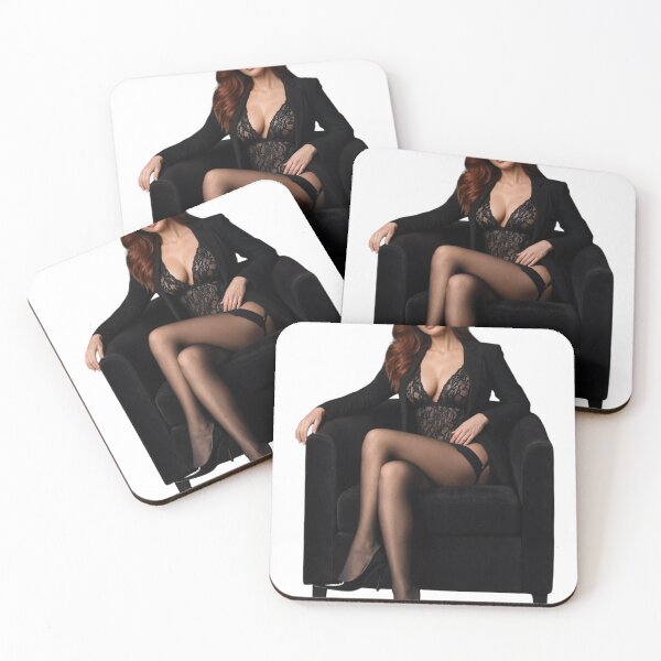 Item preview, Woman sitting on a velvet chair wearing a lace as transparent cutout designed and sold by Creative88Art.