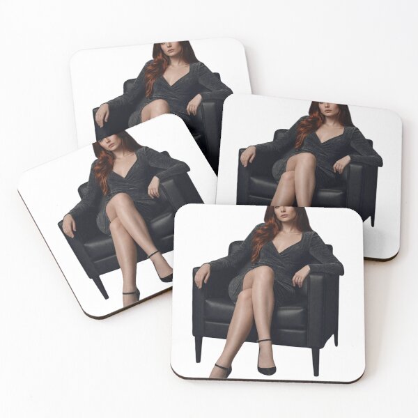Item preview, Young woman in a black dress sitting elegantly on as transparent PNG designed and sold by Creative88Art.