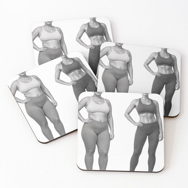 Item preview, Front view comparison of a woman before and after as isolated object designed and sold by Creative88Art.