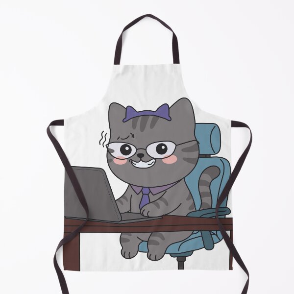Item preview, Stressed Office Cat | Sarcastic Work From Home Sticker designed and sold by Chonkibao.