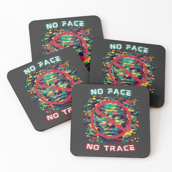 Item preview, No Face No Trace / Privacy Awareness Glitch Pop Art / Anti Facial Recognition Design designed and sold by TestudoDesign.