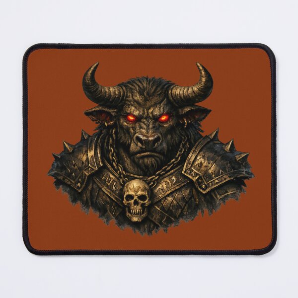 Item preview, Dark Fantasy Minotaur Warrior – Grim Mythic Design designed and sold by LegendQuarter.
