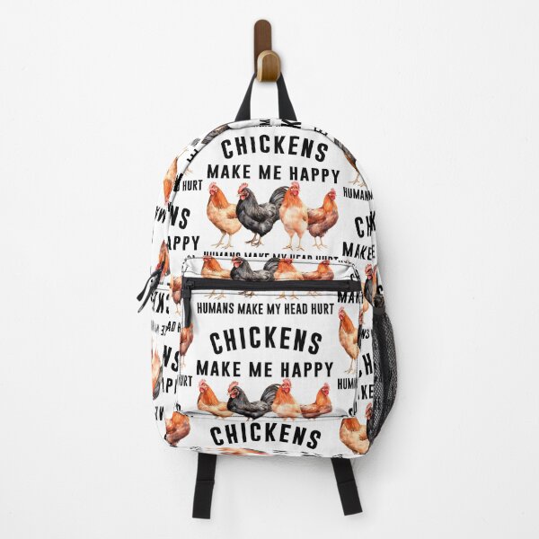 Item preview, CHICKENS MAKE ME HAPPY HUMANS MAKE MY HEAD HURT, Hilarious Chicken Adorable Gift for Fellow Chicken Enthusiasts designed and sold by aponwao.