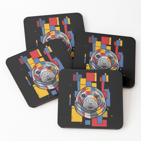 Item preview, Funny Manatee Colorful Blocks Geometric Art Boys Girls Kids designed and sold by FurryHavenPH.