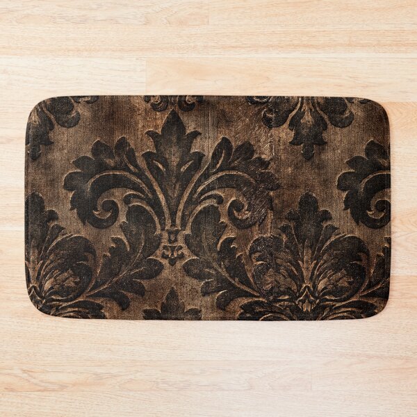 Item preview, Deep Brown Damask on Corroded Steel designed and sold by Piotrek0001.