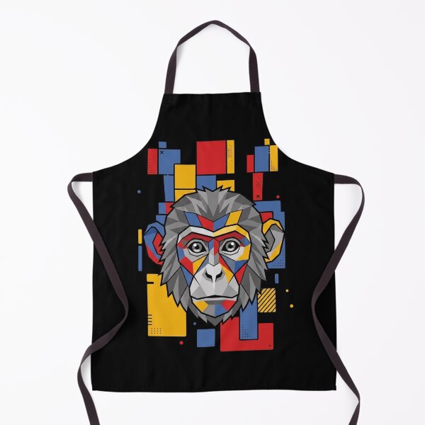 Item preview, Funny Monkey Colorful Blocks Geometric Art Boys Girls Kids designed and sold by FurryHavenPH.