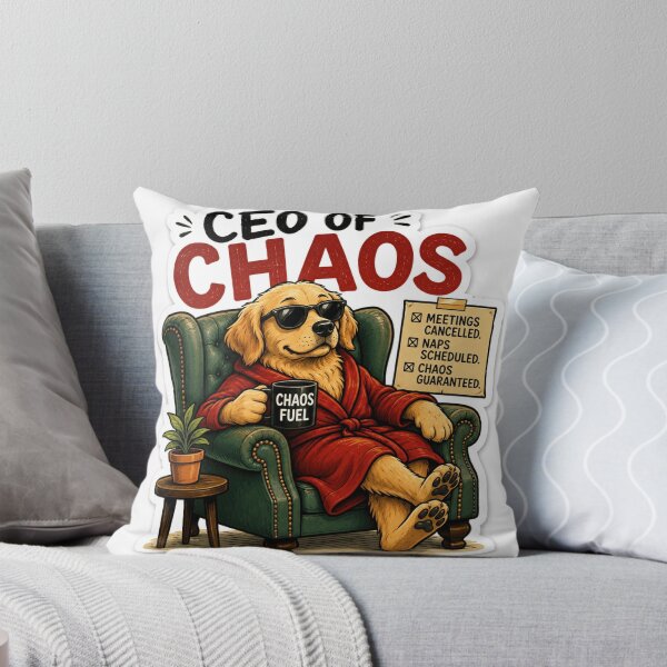 Item preview, CEO of Chaos Funny Dog Sticker designed and sold by Herodestroyer.