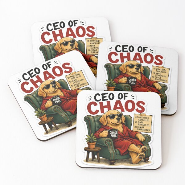 Item preview, CEO of Chaos Funny Dog Sticker designed and sold by Herodestroyer.