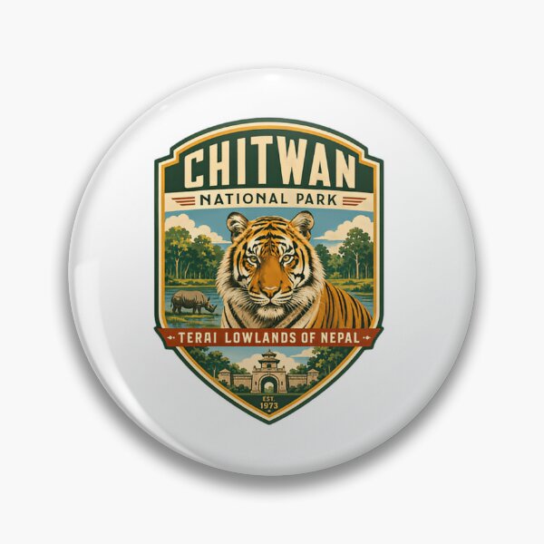 Item preview, Chitwan National Park Terai Lowlands Of Nepal Est. 1973 Wildlife Travel Souvenir designed and sold by Simsimah26Parks.