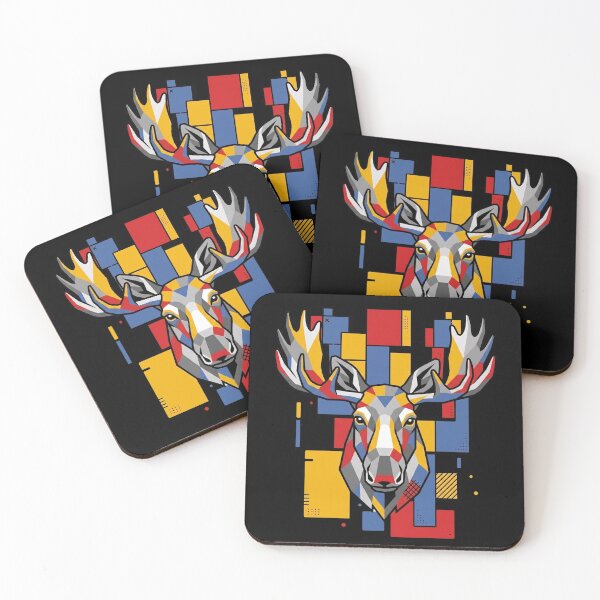 Item preview, Funny Moose Colorful Blocks Geometric Art Boys Girls Kids designed and sold by FurryHavenPH.