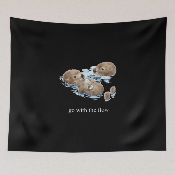 Item preview, Go With The Flow Sea Otter | Cute Otter Mom & Baby Vintage Nature  designed and sold by Gbriel3.