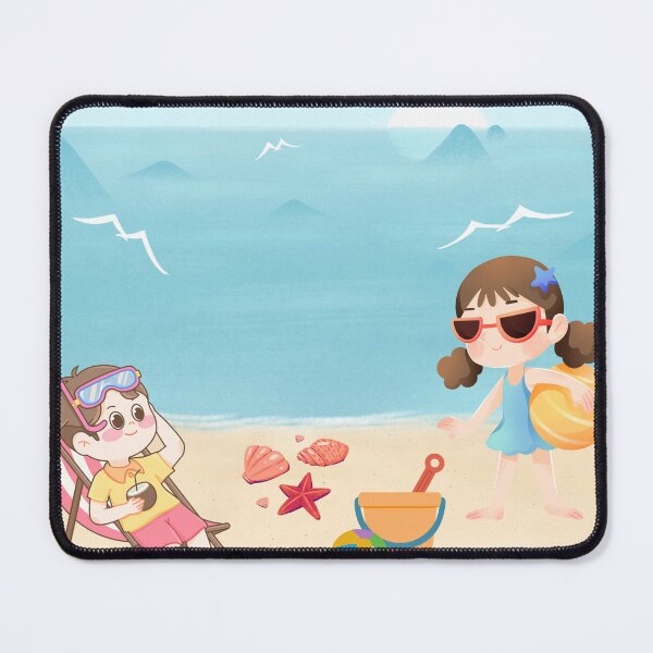 Item preview, Cute Kids Beach Day | Summer Vacation Illustration | Fun Seaside Design designed and sold by Emanartstudio14.