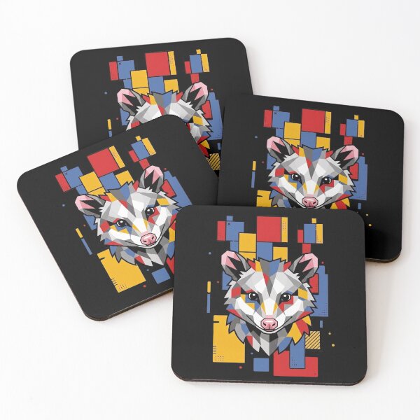Item preview, Funny Opossum Colorful Blocks Geometric Art Boys Girls Kids designed and sold by FurryHavenPH.