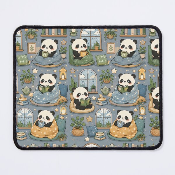 Item preview, Cute Panda Rainy Window Kawaii Cozy Pattern designed and sold by Soft Berry Studio.