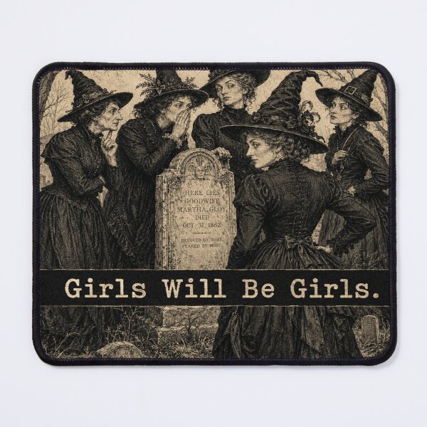 Item preview, Girls Will Be Girls Victorian Witch Shirt for Gothic Folklore Fans designed and sold by POD DYNASTY | Original Print On Demand T-Shirt Graphics.