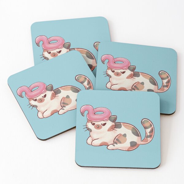 Item preview, Angry calico cat with flamingo designed and sold by Denise, Denisn't.