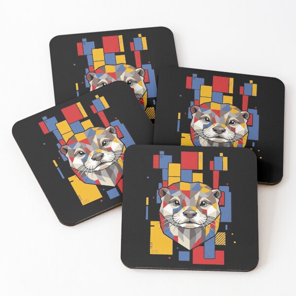 Item preview, Funny Otter Colorful Blocks Geometric Art Boys Girls Kids designed and sold by FurryHavenPH.