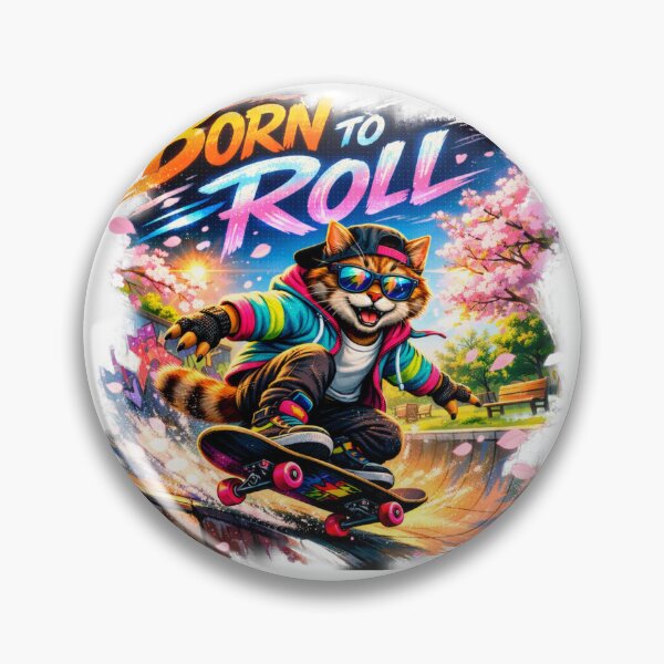 Item preview, Born to Roll – Cat Skater designed and sold by ANNART1602.