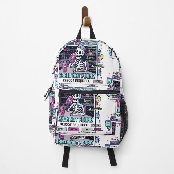 Item preview, Error 404 Brain Not Found Skeleton Energy Drink Pixel Art designed and sold by LUKOWEAR.